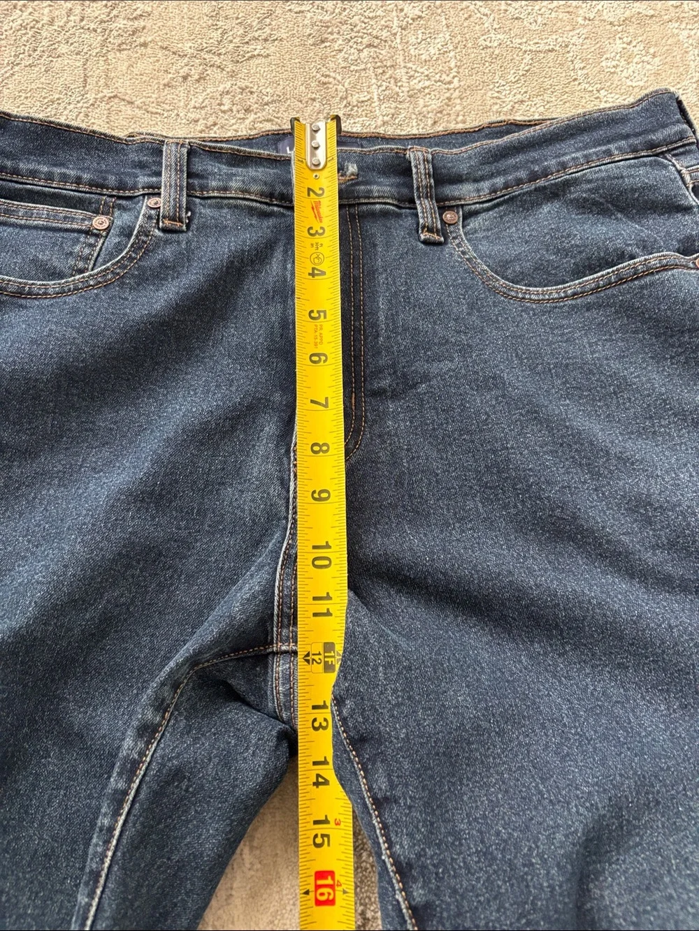 Lands' End Men's Straight-Leg Indigo Denim Jeans LINED - Size 38x29